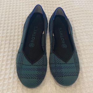 Rothys green plaid 7.5